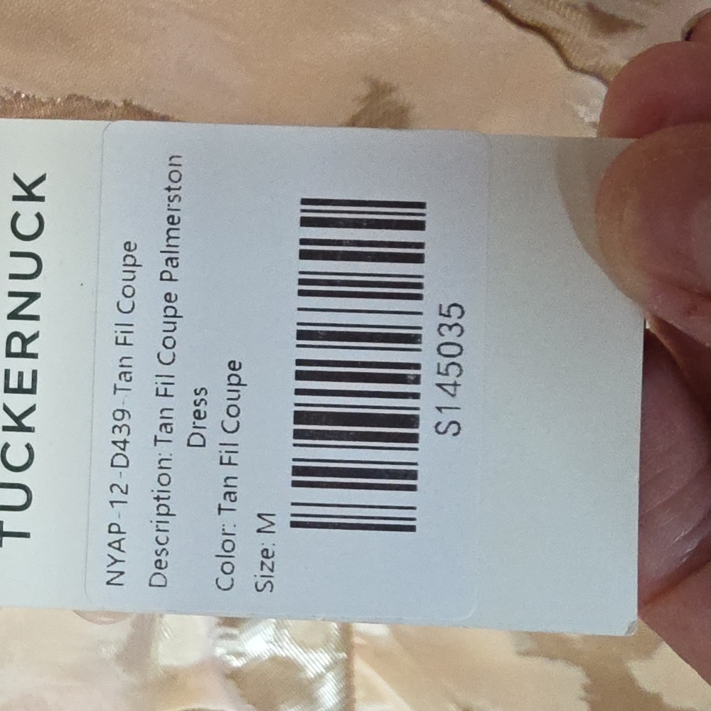 Tuckernuck Tan/Cream Coupe Palmerston Mini Dress Numerous Sizes - Picture 10 of 12